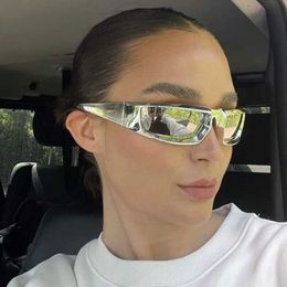 Sunglasses Cycling Sports Steampunk Sunglasses 2024Women Punk Y2k Goggle Brand Designer Sun Glasses Men Silver Mirror Shades Riding Eyewear T240428