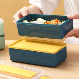 Dinnerware Plastic Storage Solution Double-Layer Container For Versatile Lightweight And Portable