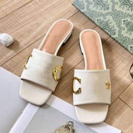 Designer Sandals Women Slides Sandles Sandale Flat Summer Sandal Slidders Leather Denim Embroidered Flip Flop Slide sandals Slippers designer Shoes