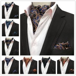 Men039s Formal Scarf Set Wedding Party Neckerchief Sets with Handkerchief Pocket Square7608117