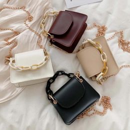 Shoulder Bags Ladies 2024 Korean Version Of Pu Spring And Summer Mini Chain Candy Color One-shoulder Messenger Bag 31546
