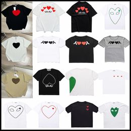 Cdg designer tshirt Mens Play T Shirt Designer Red Heart commes des garcon Casual Women Shirts Des Badge Garcons Tshirts Cotton Embroidery T Shirt Fashion tees 3xl