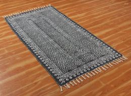 Carpets Large Carpet Handmade Woven Cotton Rugs Dining Room Area Rug Home Living Yoga Floor Mat For Outdoor And Indoor 4x8 Feet