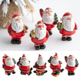 Garden Decorations Micro Landscape Xmas Tree Fairy Window Decor Miniature Snowman Christmas Figurines Santa Claus Resin Ornament