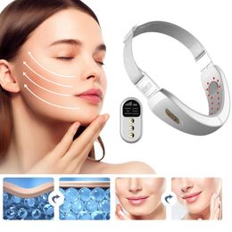 V Face Lifting Device LED Pon Therapy Slimming Vline Massager Heated Double Chin Eliminator Saggy Skin Reduce 240424