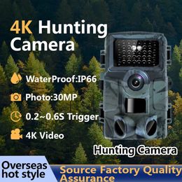 Hunting Trail Camera Waterproof Wild Animal Surveillance Detector Infrared Night Vision 4K HD Equipment 240423
