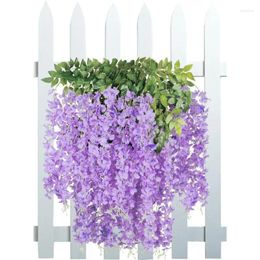 Decorative Flowers Artificial Flower Garland 12pcs Faux Vines Floral Decor For Wedding Arch Living Rooms Garden Yard Patio