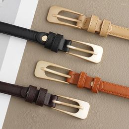 Belts Square Buckle Thin Belt Classic Waist Adjustable PU Leather Waistband Alloy Strap Sweater Decoration