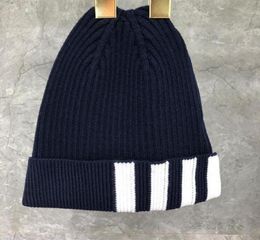 Ball Caps Fashion 2021THOM Brand Knitted Winter Warm Beanies Casual Hip Hop Men Women Wool Cotton Elastic Hats Unisex9150576