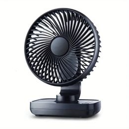 Portable Battery Fan Rechargeable Desktop 4 Speeds 90° Rotation Long Working Time USB Powered Personal 240422