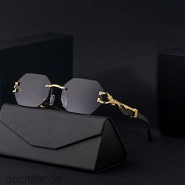 Top Level Original Cartere Designer Sunglass Imitation Wood Grain Leopard Mirror Legs Sunglasses for Mens Box Cut Edge Driving Sunglasses with 1:1 Real Logo
