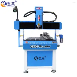 Axis 6090 Cnc Router With 80 Rotary Used For Flat And Cylindrical Wood Materials