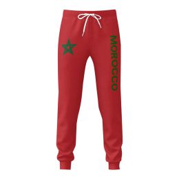 Sweatpants Mens Sweatpants Morocco Flag Pants with Pockets Joggers Soccer Football Multifunction Sports Sweat With Drawstring