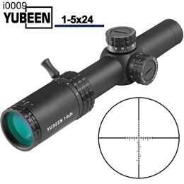 Outdoor 1-5x24 YUBEEN Hunting Rifle Scope Tactical Optical Sight Airsoft Air Hunt Compact Scopes AR15 Sights