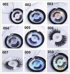 18 styles 3D False Eyelashes 3D Silk Protein Lashes Soft Natural Thick Fake Eyelashes Eye Lashes Extension Makeup X0797271208