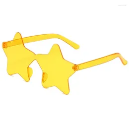 Sunglasses 1/3pcs Funny Glasses Star Sun Five Pointed Simple Rimless Party Decoration Eyewear Jewelry Accessories