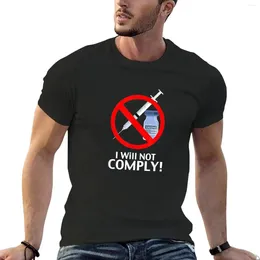 Men's Tank Tops I Will Not Comply Vaccine T-Shirt Kawaii Clothes Graphic T Shirt Tee Mens Tall Shirts