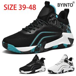 Basketball Shoes Big Size 39-48 High Top Spike Make Sound Men Breathable Mesh Male Sport Sneakers Non-slip Boots Tenis Masculino
