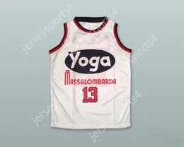 CUSTOM NAY Name Mens Youth/Kids LEON DOUGLAS 13 FORTITUDO BOLOGNA WHITE BASKETBALL JERSEY TOP Stitched S-6XL