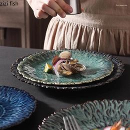 Plates Vintage Ceramic Flower Shape Plate Pasta Dessert Fruit Salad Restaurant Molecular Cuisine Creative Tableware