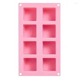 Bakeware Tools Square 8 Cavity Silicone Cake Molds Food Grade Heat Resistant Gummy Non Stick Baking Mould Fondant Mold For DIY