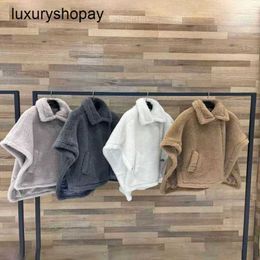 Maxmaras Coat Teddy Bear Womens Cashmere Coats Wool Winter Max Autumn and New Alpaca Loose Warm Plush Cape Style Vest Slimming Fashio