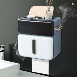 Holders Simple Modern Toilet Paper Holder Waterproof Tissue Box Wall Mounted Storage Rack Storage Paper Box Bathroom Accessories