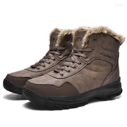 Boots Fashion Men Winter Cotton Warm Waterproof Snow For 2024