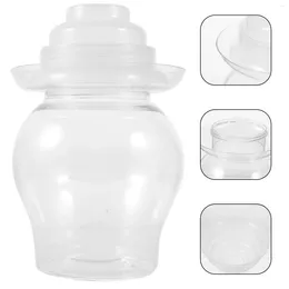 Storage Bottles Plastic Kimchi Jar Household Pickle Vegetables Kitchen Container With Cover Pickling Containers