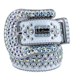 Fashion Designer Belts Women High Quality Mens Simon Rhinestone Belt With Bling Rhinestones Width 4 0CM Waistband241M228f2529821