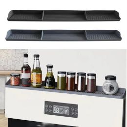 Racks 1PC Magnetic Stove Top Shelf Silicone Storage Over Stove Organization Magnetic Spice Rack Canisters Bottles jars Kitchen Tools