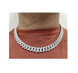 High Quality Big Manufacturer Supplier Exporter Pass Test Cuban Chain Good Price Fashion Trendy Moissanite Diamond Miami