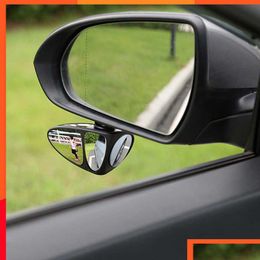 Other Interior Accessories New Blind Spot Convex Mirror 3 In 1 360 Degree Rotation Three Sided Reversing Car Right / Left Drop Deliver Otd8U