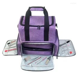 Storage Bags 80 Bottles Nail Polish Carry Bag Double-layer Travel Carrying Dryer Case