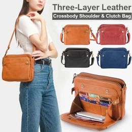 Waist Bags Over The Shoulder For Men Ladies Fashion Leather Multi Functional Adjustable Single Messenger Bag