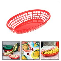Dinnerware Sets 12 Pcs Chips Basket Restaurant Supplies Snack Plate Boat-shaped Plastic Platter