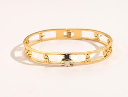 New Style Bracelets Women Bangle Luxury Designer Letter Jewellery 18K Gold Plated Stainless steel Wedding Lovers Gift Bangles Wholes1797263