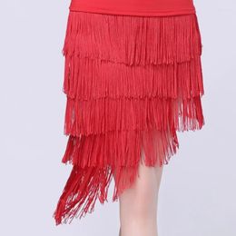 Stage Wear Woman Tassel Red/black Latin Dance Skirt Cha Cha/Rumba/Samba/Tango/Ballroom