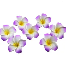 Decorative Flowers 100 Pcs Wedding Decoration Flower 6cm Artificial Folower Plumeria Hair Accessories