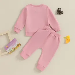 Clothing Sets Toddler Baby Girl Clothes Daddys Little Print Pullover Shirt Long Pants Set Fall Winter Cute Outfits