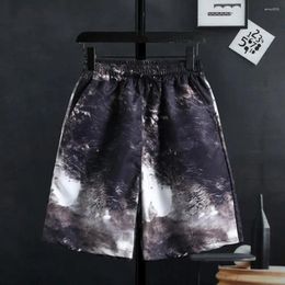 Men's Tracksuits Casual Fit Outfit Summer Set With Short Sleeve Shirt Elastic Waist Shorts In Hawaiian Print 2 For Stylish