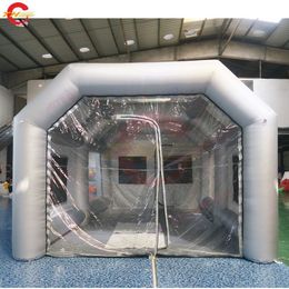 ree door shipping portable inflatable spray booth for car paint, giant inflatable spray tent with filter system
