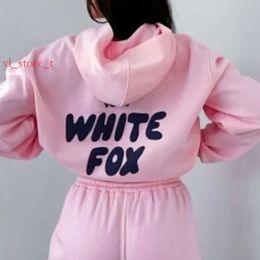 Men and Women Hoodies Designer White Foxx Hoodie Letter Print Piece Outfits Cowl Neck Long Sleeve Sweatshirt and Pants Set Tracksuit Pullover Hooded 9629