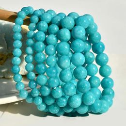 Strand Yumfeel Natural Stone Amazonite Summer Bohemian Vacation Surf Jewelry 6-10mm Round Beads Elastic Hand String