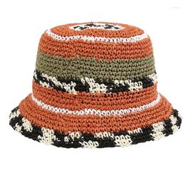 Wide Brim Hats Colourful Crochet Fisherman Hat Foldable Beanie For Outdoor Climbing Hiking