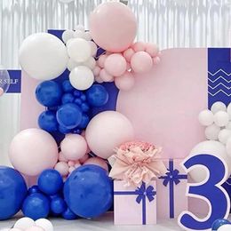 Party Decoration Navy Blue White Balloons Arch Garland Kit Pink Confetti Ballon First Birthday Decorations Graduation Wedding Baby Shower