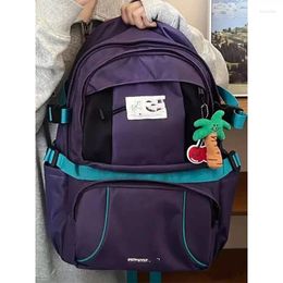 Backpack 2024 Functional Large Capacity Multi Pocket Nylon Ins Junior High School Student Bag Laptop Book Cute