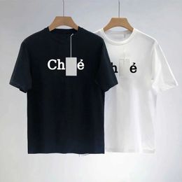 Men's T-Shirts 2024Summer womens T-shirt cotton t-shirt casual Harajuku CH O-collar T-shirt brand fashion short-slved T-shirtshirt y2ky2k T240425