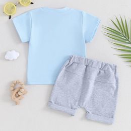 Clothing Sets Toddler Baby Boys Chick Shorts Set Easter Outfits Short Sleeve Letter Print T-shirt And Suit 2Pcs Summer