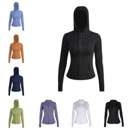 Yoga jackets wear hooded Define womens designers sports jacket coat double-sided sanding fitness chothing hoodies Long Sleeve clothes two styles trendF4